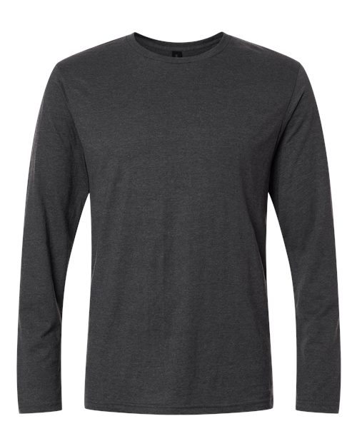 Unisex Softstyle® Long Sleeve T-Shirt - Heather Dark Grey Front