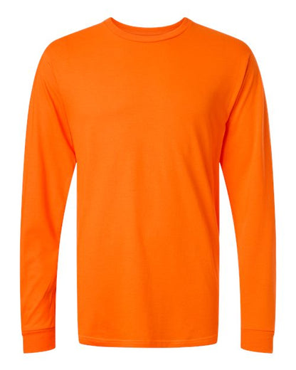 Tultex Unisex Heavyweight Jersey Long Sleeve T-Shirt - Safety Orange Front