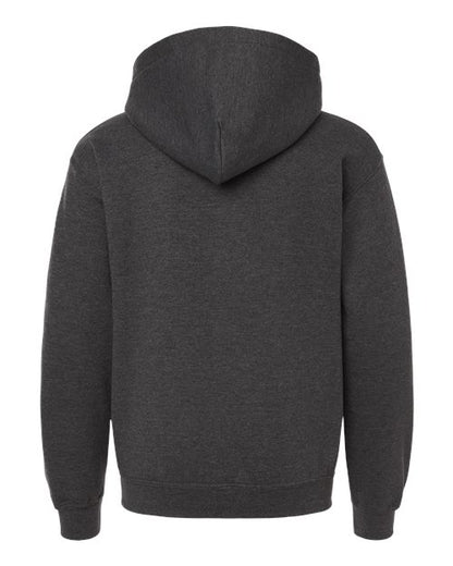Youth Heavy Blend™ Hooded Sweatshirt - Fan Charcoal Heather Back