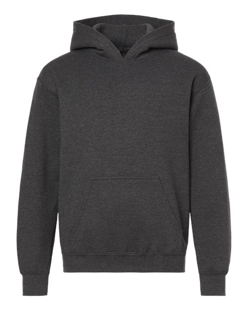 Gildan Youth Heavy Blend™ Hooded Sweatshirt - Fan Charcoal Heather Front