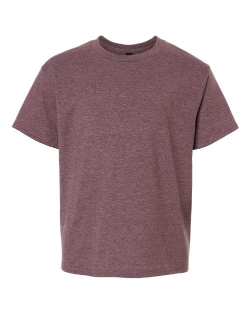 Gildan Youth Softstyle® T-Shirt - Heather Maroon Front