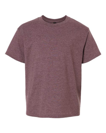 Gildan Youth Softstyle® T-Shirt - Heather Maroon Front