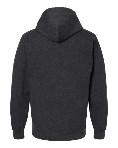 Unisex Softstyle® Midweight Hooded Sweatshirt - Heather Black Back