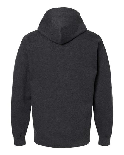 Unisex Softstyle® Midweight Hooded Sweatshirt - Heather Black Back