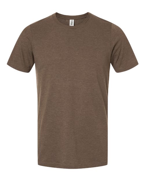 Tultex Unisex Combed CVC T-Shirt - Heather Brown Front