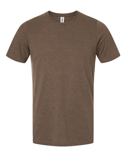 Tultex Unisex Combed CVC T-Shirt - Heather Brown Front