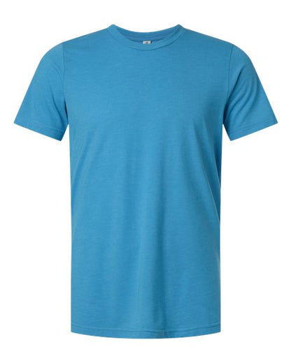 Tultex Unisex Combed CVC T-Shirt - Heather Aquamarine Front