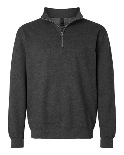 Gildan Unisex Heavy Blend™ Quarter-Zip Sweatshirt - Fan Charcoal Heather Front