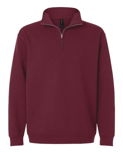 Gildan Unisex Heavy Blend™ Quarter-Zip Sweatshirt - Maroon Front