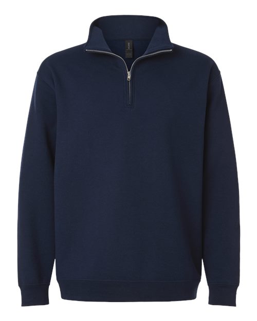 Gildan Unisex Heavy Blend™ Quarter-Zip Sweatshirt - Navy Front