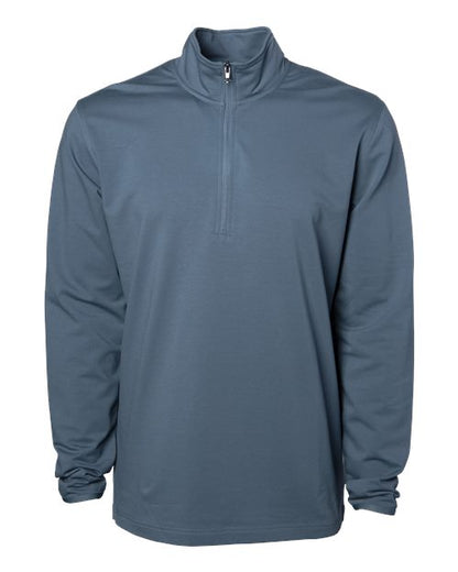 Independent Trading Co. Men's Perform Quarter-Zip Pullover - Storm Blue Front