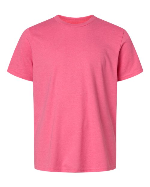 Next Level Youth CVC Tee - Hot Pink Front