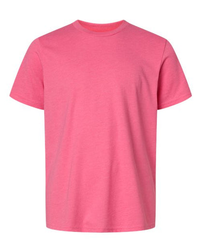 Next Level Youth CVC Tee - Hot Pink Front