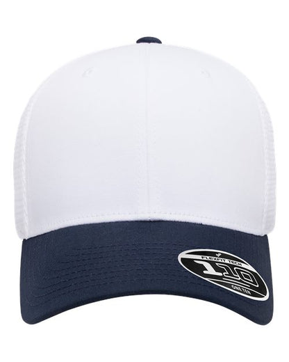 Flexfit 110® Mesh-Back Cap - Navy/ White/ White Front