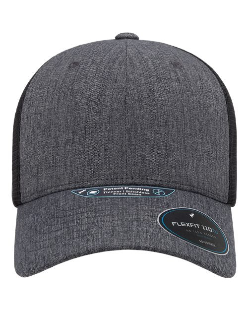 Flexfit 110® NU Mesh Cap - Melange Charcoal/ Black Front