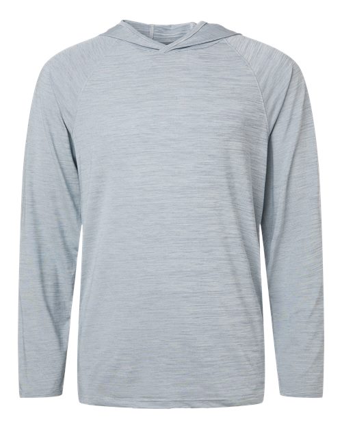 Paragon Unisex Performance Hooded Long Sleeve T-Shirt - Navy Heather Front