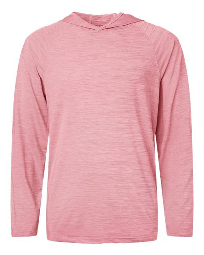 Paragon Unisex Performance Hooded Long Sleeve T-Shirt - Red Heather Front