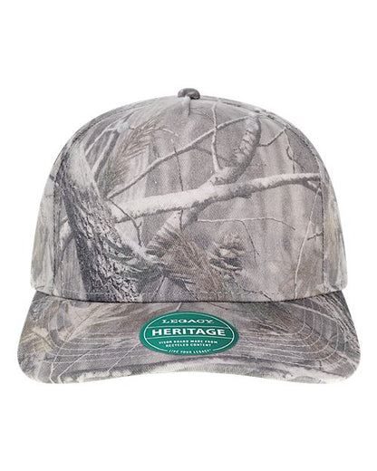 LEGACY Heritage Twill Cap - Faded Wood Camo Front