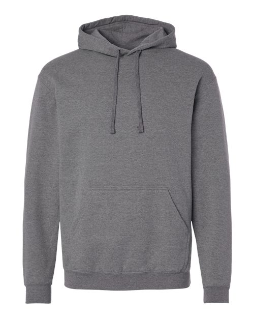 M&O Unisex ACE Fleece Hooded Sweatshirt - Heather Grey Front