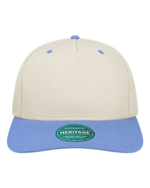 LEGACY Heritage Twill Cap - Stone/ Power Blue Front