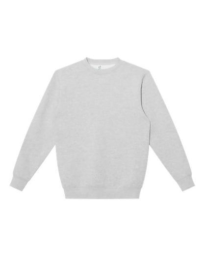 Lane Seven Unisex Heavyweight Crewneck Sweatshirt - Heather Grey Front
