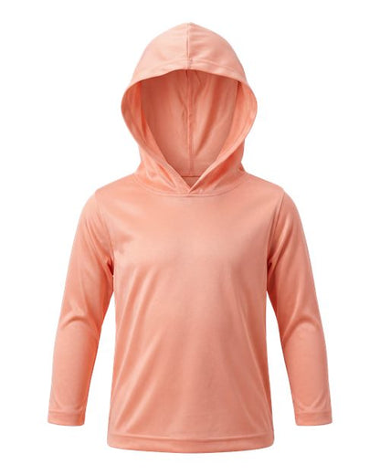 Paragon Toddler Bahama Hooded Long Sleeve T-Shirt - Coral Front