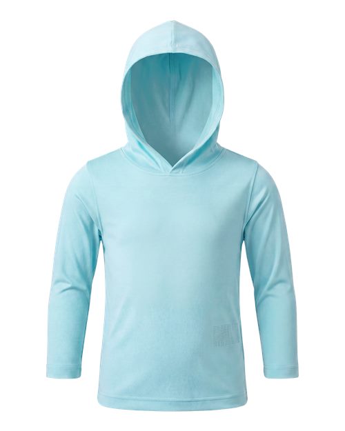Paragon Toddler Bahama Hooded Long Sleeve T-Shirt - Aqua Blue Front