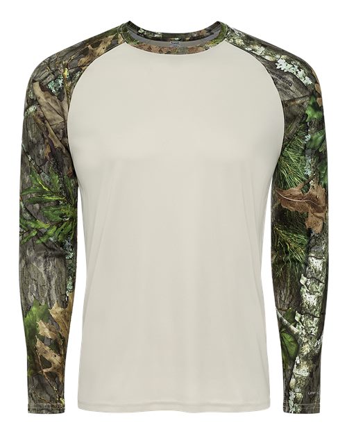 Paragon Men's Jackson Mossy Oak Colorblocked Long Sleeve T-Shirt - NWTF Obsession Front