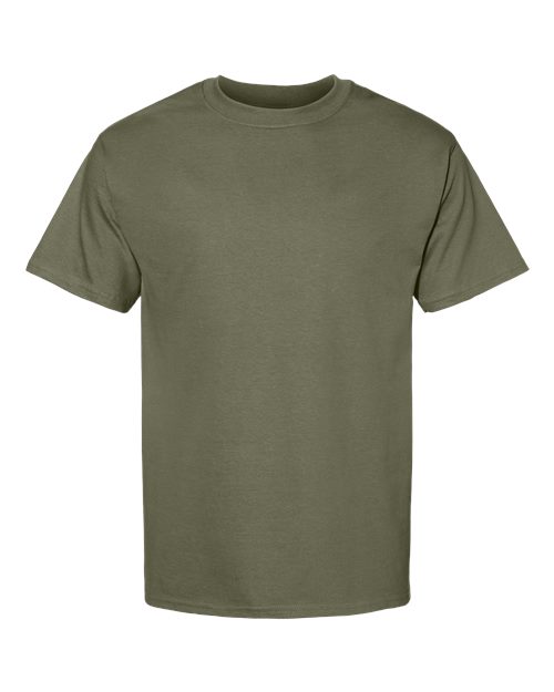 Hanes Unisex Beefy-T® T-Shirt - Fatigue Green Front