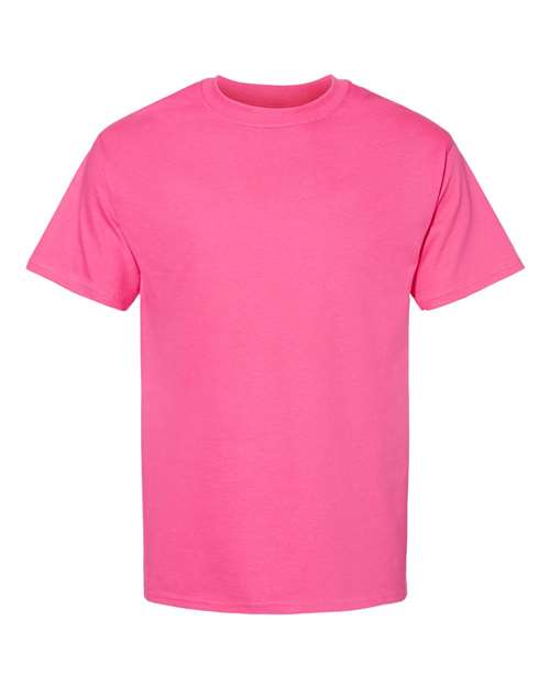 Hanes Unisex Beefy-T® T-Shirt - Wow Pink Front