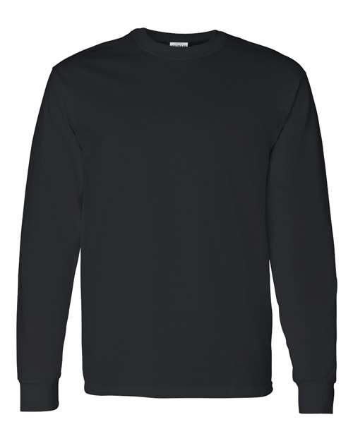 Unisex Heavy Cotton™ Long Sleeve T-Shirt - Black Front