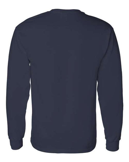 Unisex Heavy Cotton™ Long Sleeve T-Shirt - Navy Back
