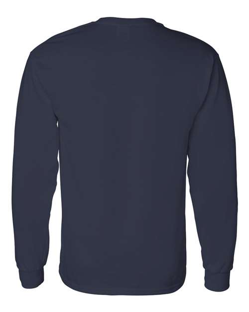 Unisex Heavy Cotton™ Long Sleeve T-Shirt - Navy Back