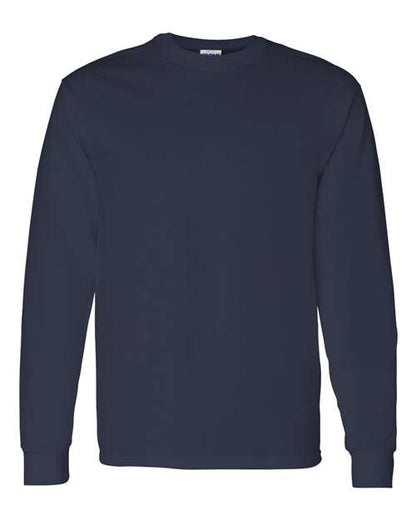 Unisex Heavy Cotton™ Long Sleeve T-Shirt - Navy Front