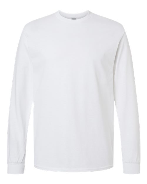 Unisex Heavy Cotton™ Long Sleeve T-Shirt - White Front
