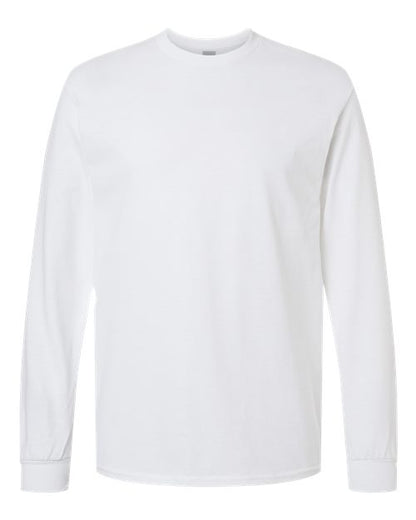 Unisex Heavy Cotton™ Long Sleeve T-Shirt - White Front