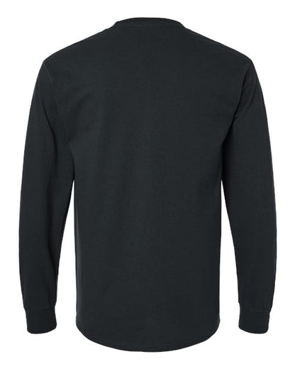Unisex Ultra Cotton® Long Sleeve Pocket T-Shirt - Black Back