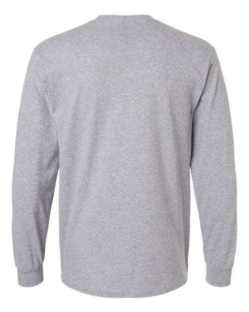 Unisex Ultra Cotton® Long Sleeve Pocket T-Shirt - Sport Grey Back