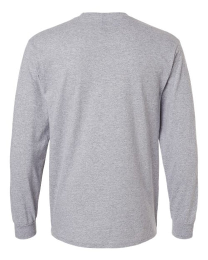 Unisex Ultra Cotton® Long Sleeve Pocket T-Shirt - Sport Grey Back