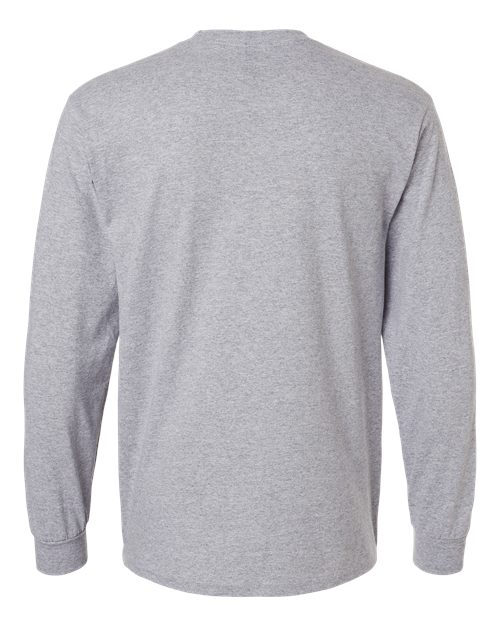 Unisex Ultra Cotton® Long Sleeve Pocket T-Shirt - Sport Grey Back