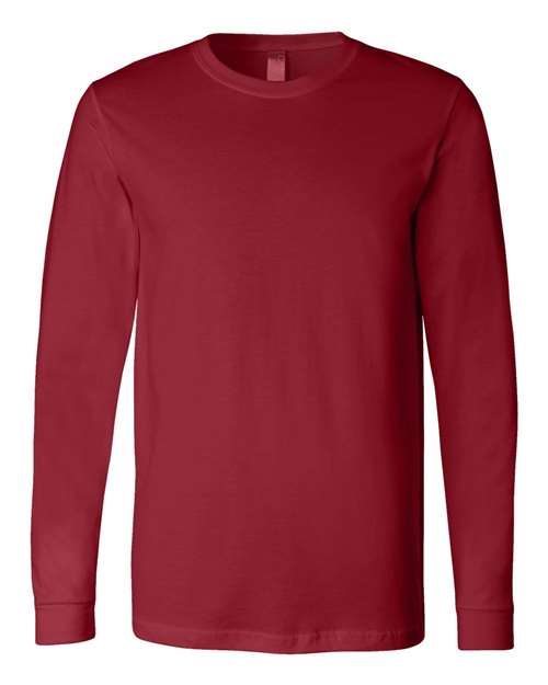 BELLA + CANVAS Unisex Jersey Long Sleeve Tee - Cardinal Front