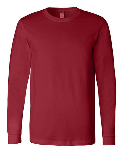 BELLA + CANVAS Unisex Jersey Long Sleeve Tee - Cardinal Front