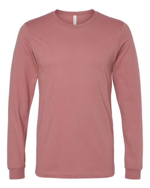 BELLA + CANVAS Unisex Jersey Long Sleeve Tee - Mauve Front