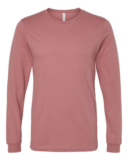 BELLA + CANVAS Unisex Jersey Long Sleeve Tee - Mauve Front