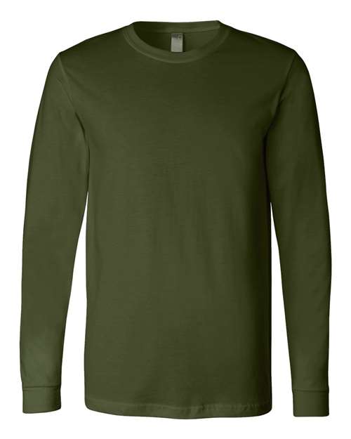 BELLA + CANVAS Unisex Jersey Long Sleeve Tee - Olive Front