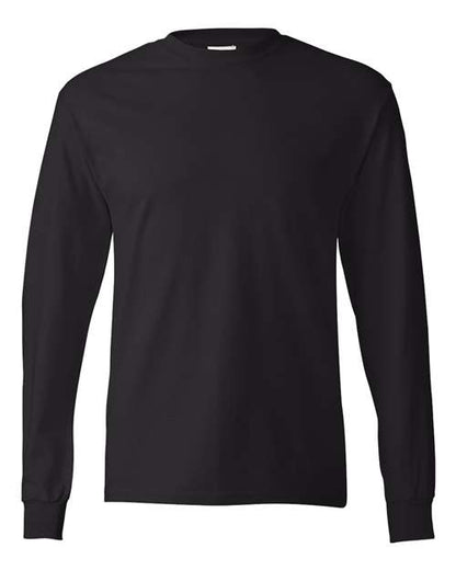 Hanes Unisex Authentic Long Sleeve T-Shirt - Black Front
