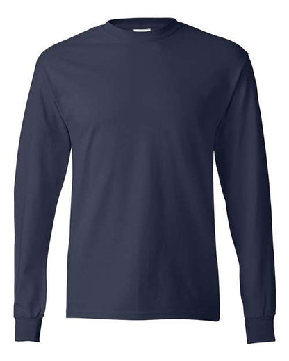 Hanes Unisex Authentic Long Sleeve T-Shirt - Navy Front