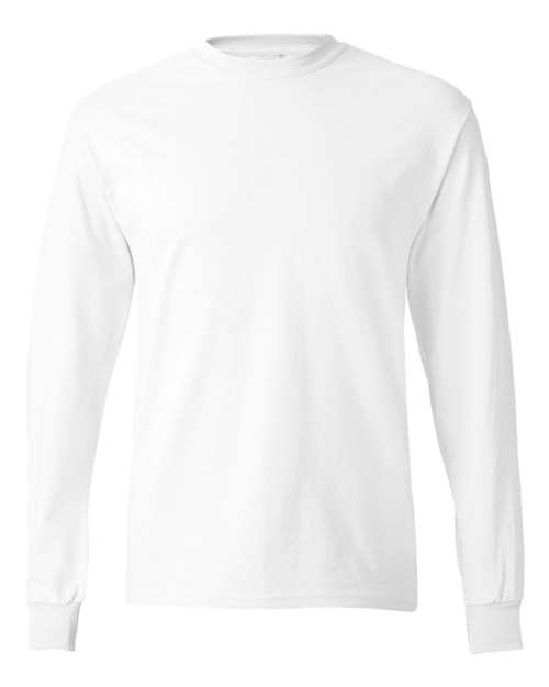 Hanes Unisex Authentic Long Sleeve T-Shirt - White Front