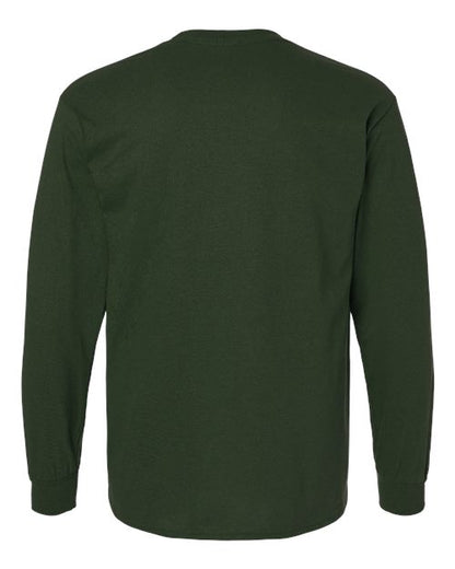 Unisex Ultra Cotton® Long Sleeve T-Shirt - Forest Green Back