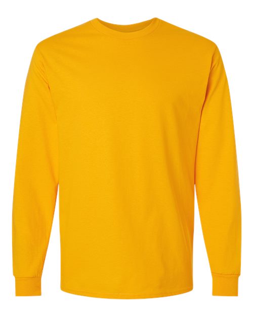 Unisex Ultra Cotton® Long Sleeve T-Shirt - Gold Front